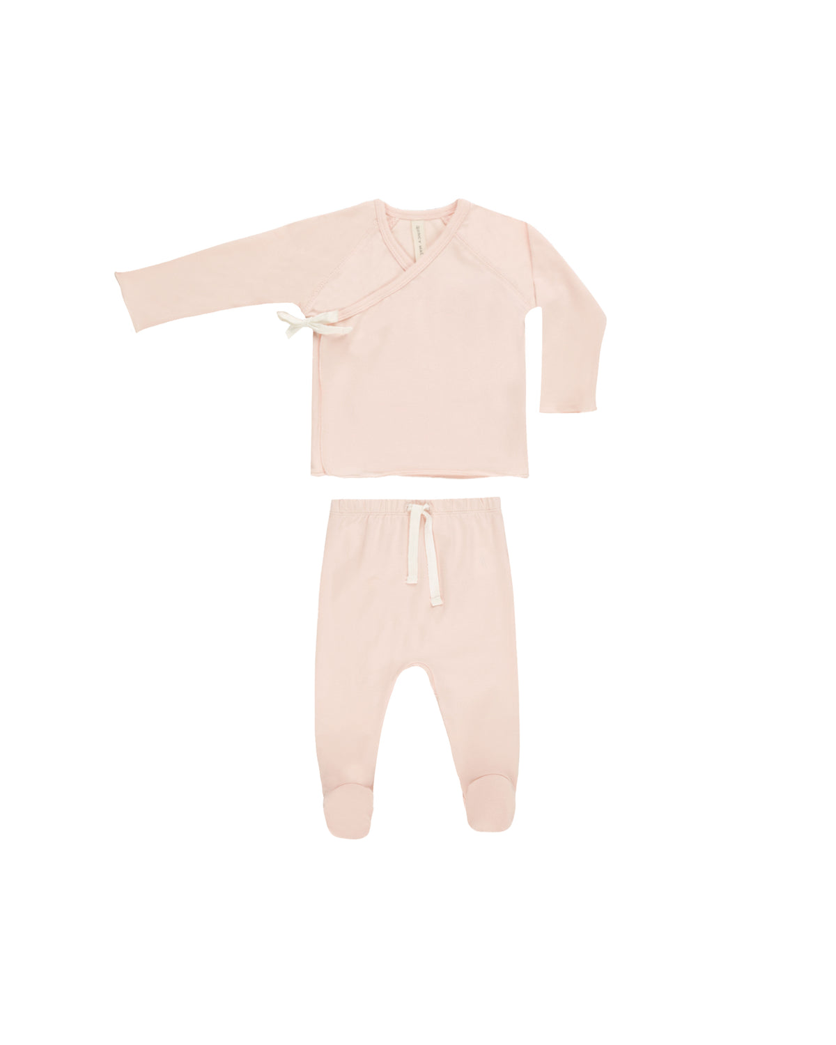 Knit Wrap Top + Footed Pant Set || Petal