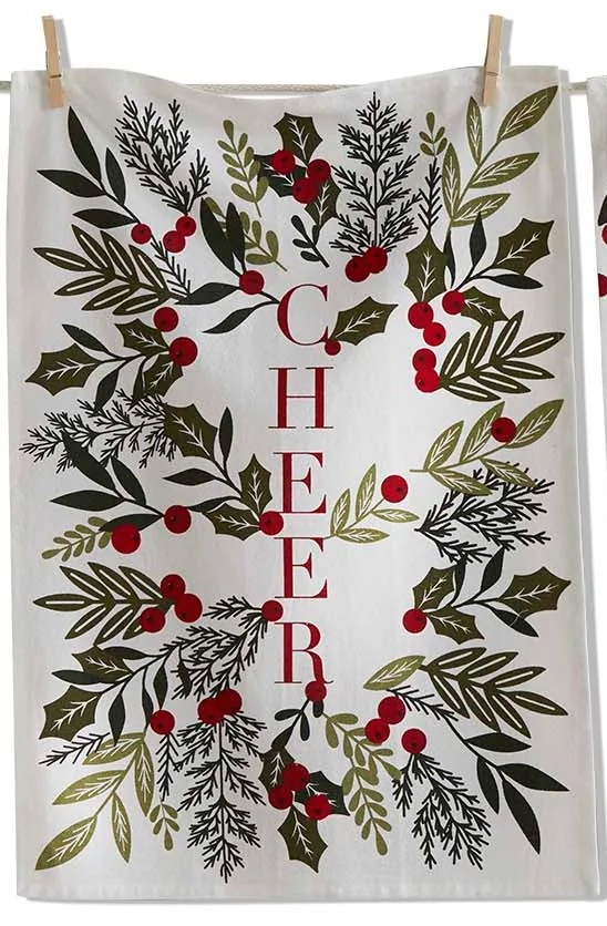 Festive Sprig Dish Towels