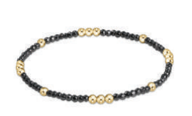 worthy pattern 2mm bead bracelet - faceted hematite