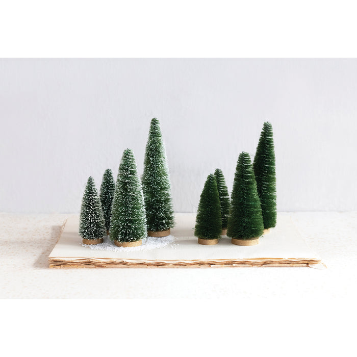 Bottle Brush Tree w/Wood Base