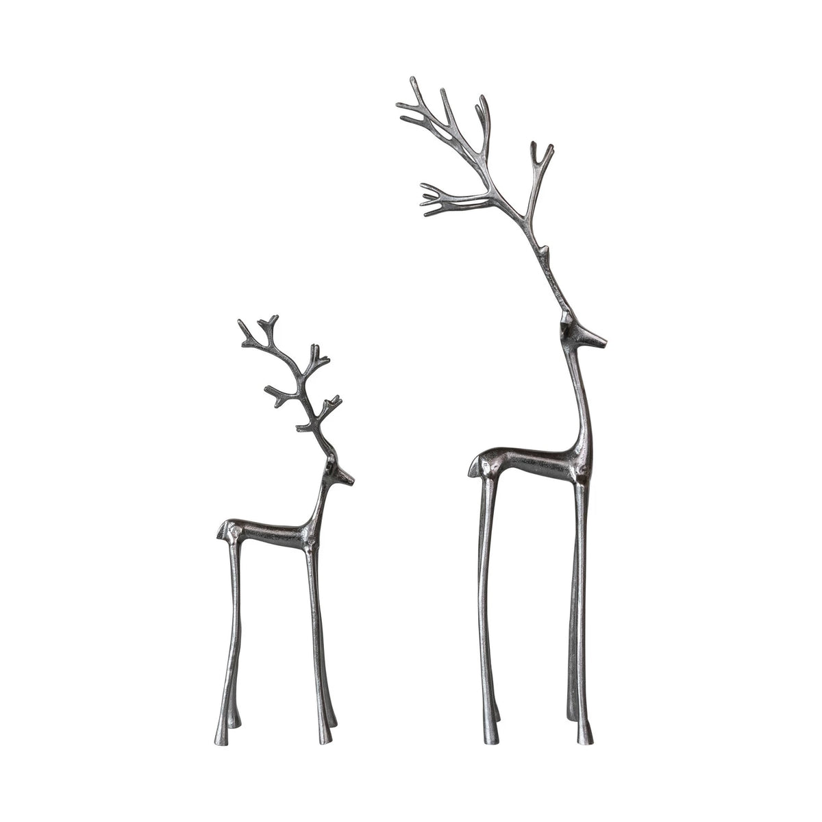 Cast Aluminum Reindeer, Gunmetal Finish
