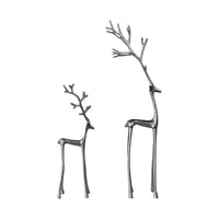 Cast Aluminum Reindeer, Gunmetal Finish