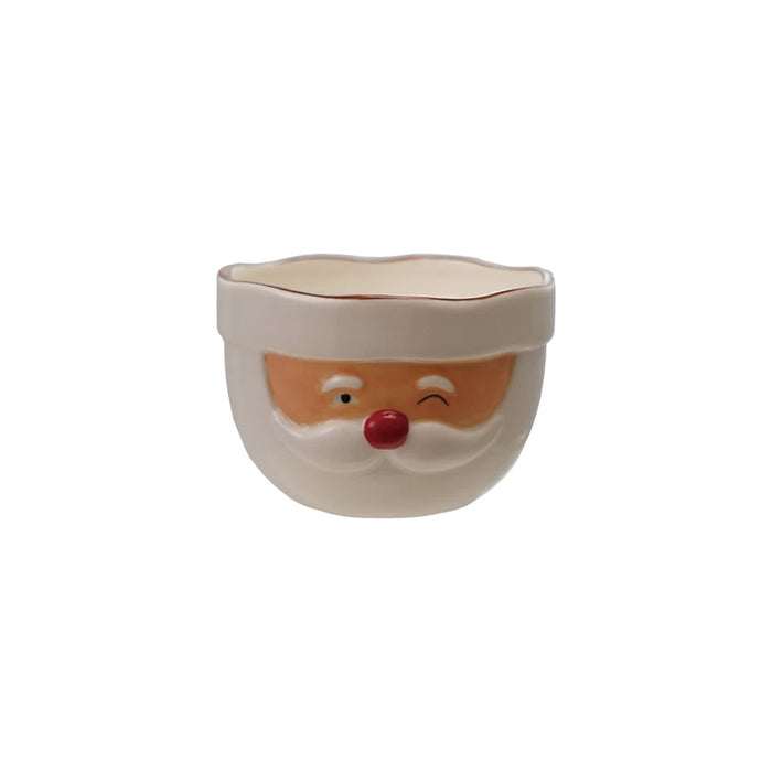 Stoneware Santa Head Shaped Mixing Bowl