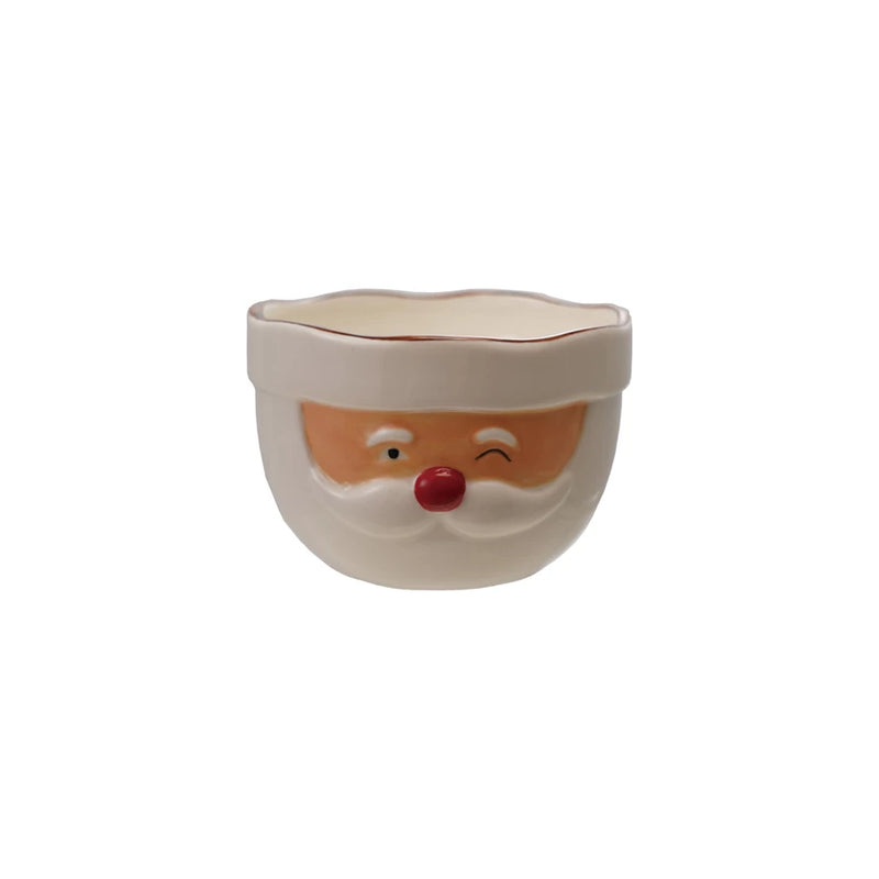 Stoneware Santa Head Shaped Mixing Bowl