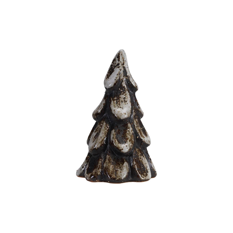 Stoneware Tree, Reactive Glaze, Matte Brown