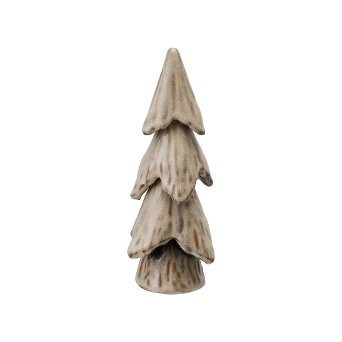 Stoneware Tree, Reactive Glaze, Cream