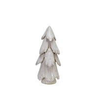 Stoneware Tree, Reactive Glaze, White