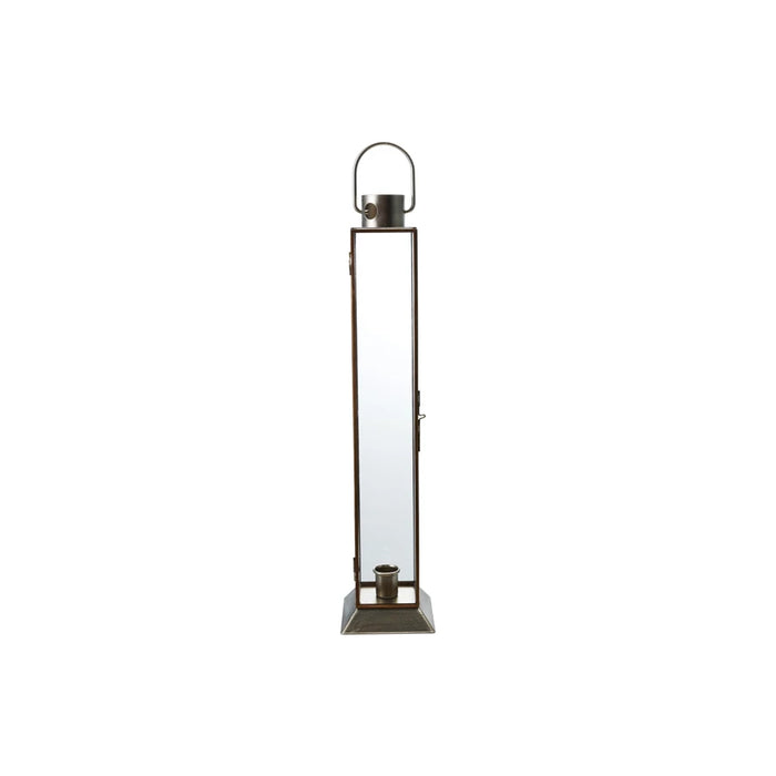 Metal & Glass Lantern Taper Holder - Gold