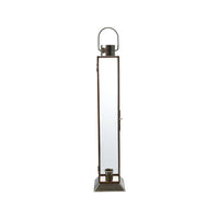 Metal & Glass Lantern Taper Holder - Gold