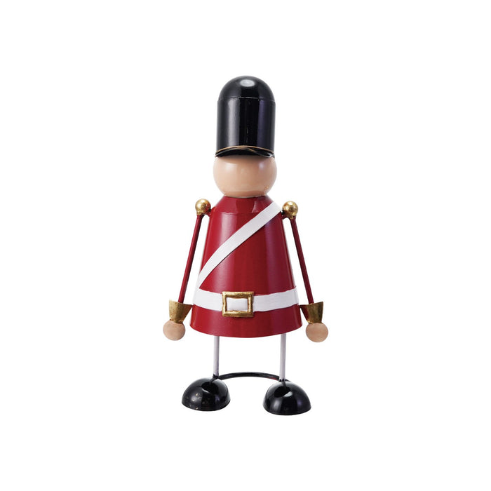 5-1/4"L x 3-3/4"W x 11-1/2"H Metal Soldier with Spring, Multi Color