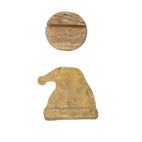 Santa Hat Shaped Cheese Knife with Mango Wood Stand