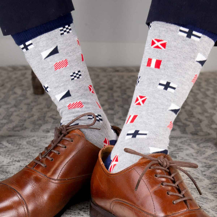 Men's Nautical Flag Socks