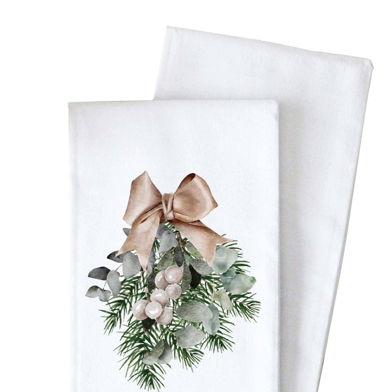 Christmas Floral Tea Towel