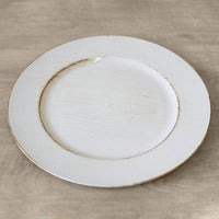 Woodland Charger   White Wash   13": White
