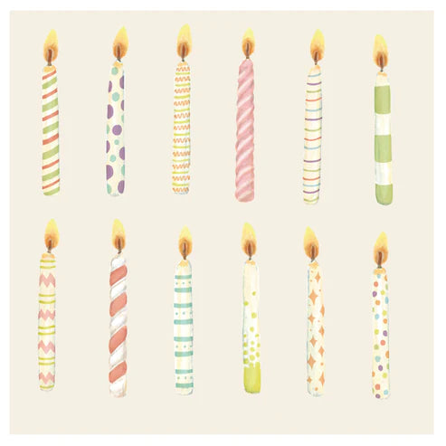 Birthday Candles Cocktail Napkin - set of 20