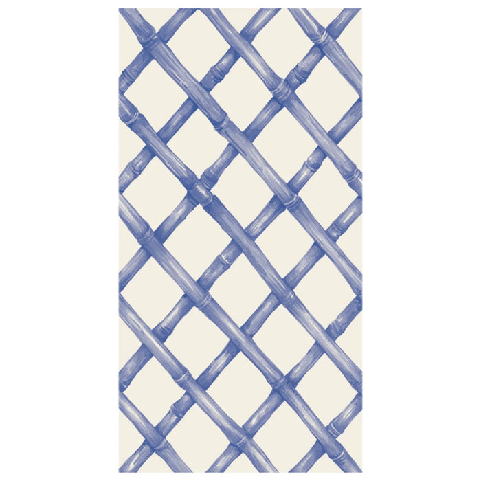 Blue Lattice Guest Napkin - set of 16