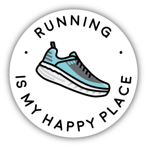 Happy Place Running Shoe Sticker