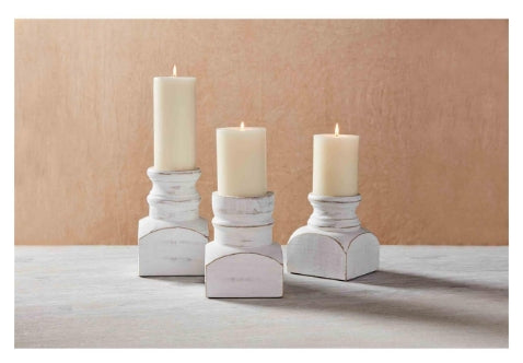 White Candle Holders