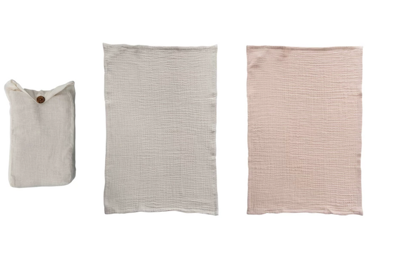 Cotton Double Cloth Tea Towels- Set of 2