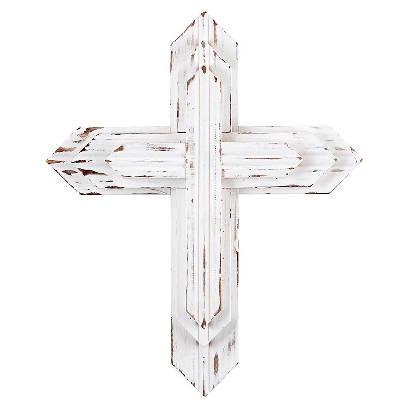 F2F Wood Cross - White