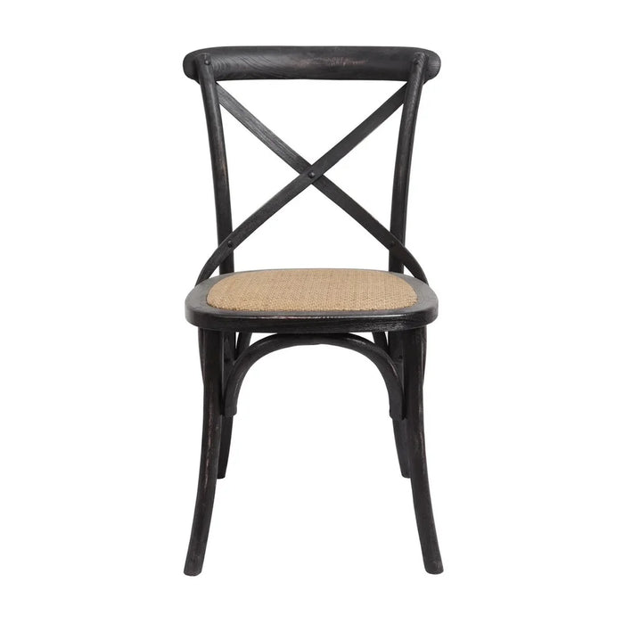 Black X-Back Side Chair (Black Wash)