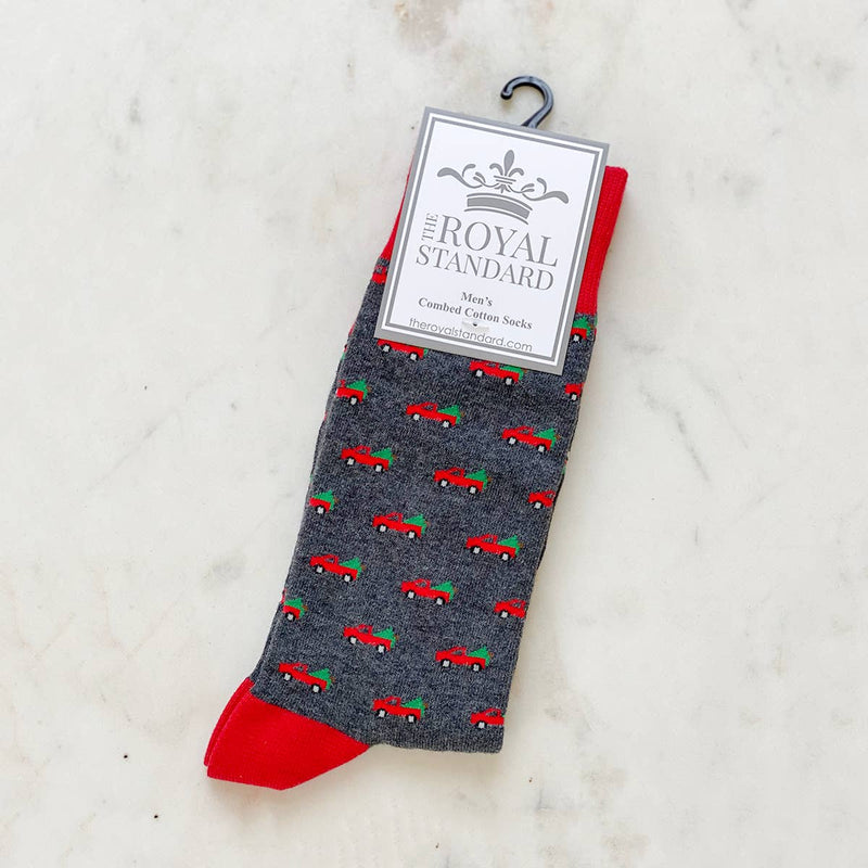 Men's Christmas Truck Socks