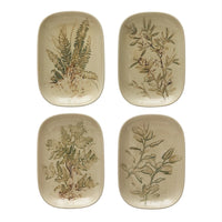 Botanical Pattern Stoneware Dish