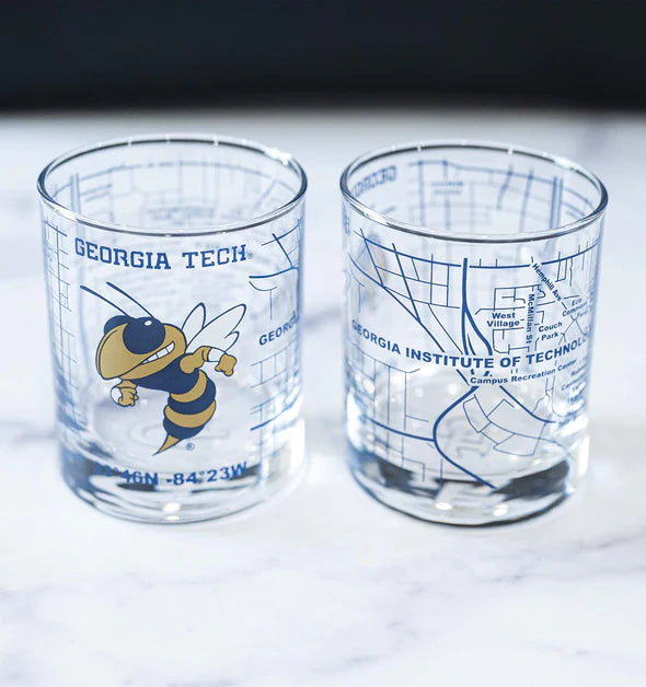 Georgia Tech Whiskey Glass