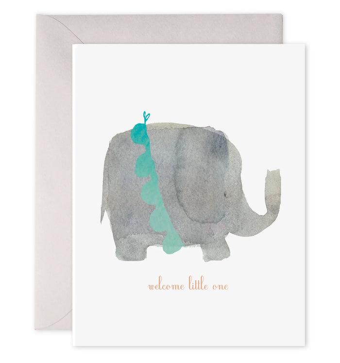 Welcome Little One Elephant card