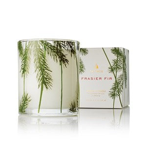 Frasier Fir Poured Candle, Pine Needle Design