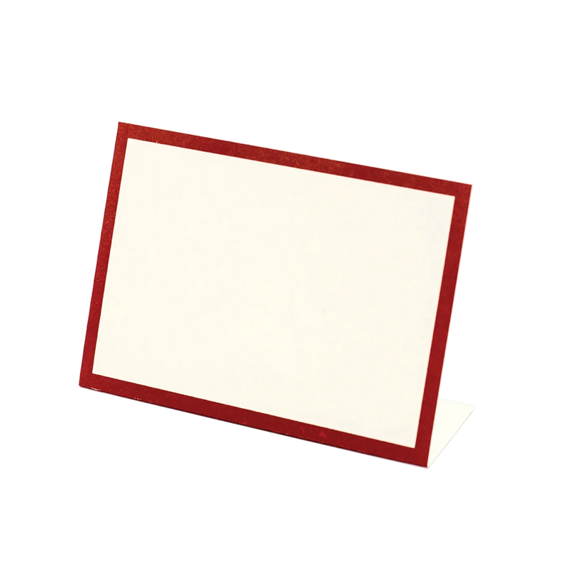 Red Frame Place Card - Bottom Fold - Pack of 12