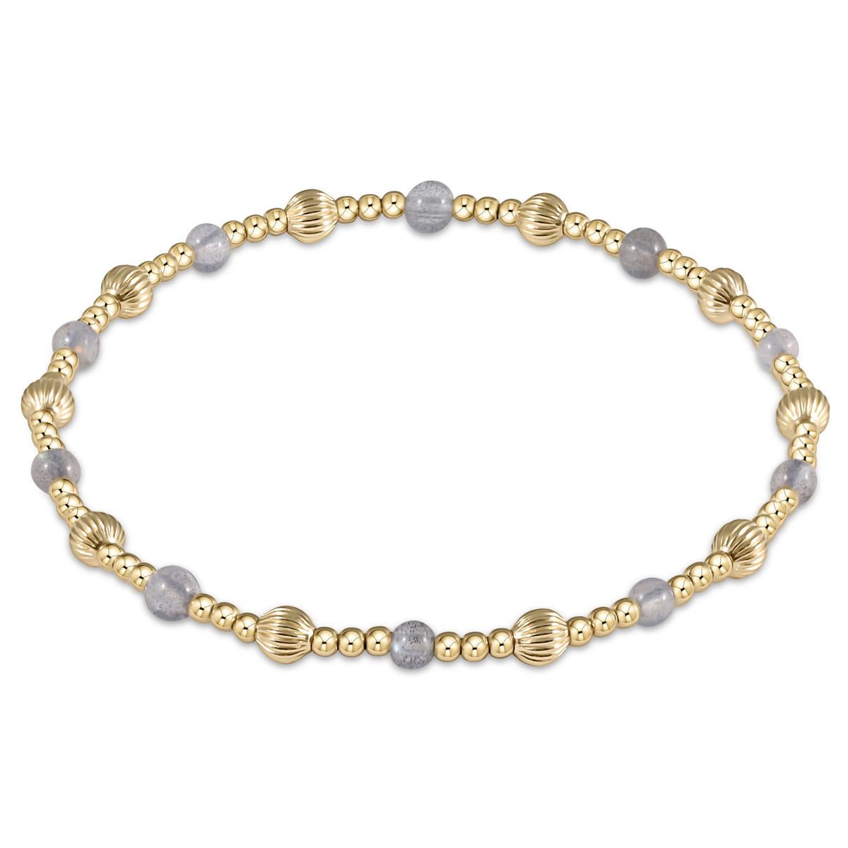 dignity sincerity pattern 4mm bead bracelet - labradorite