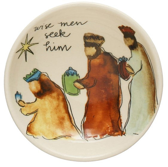 Stoneware Nativity Trinket Dish