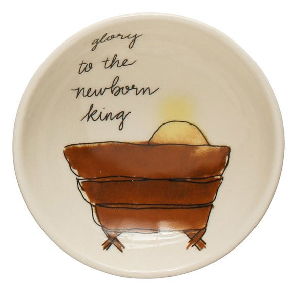 Stoneware Nativity Trinket Dish